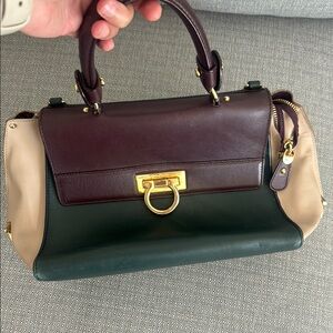 Authentic leather Ferragamo bag